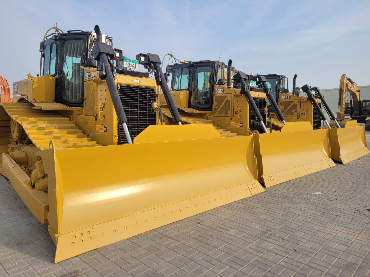 Row of Caterpillar dozers in the Safran fleet